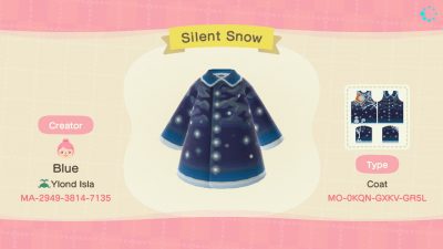 ACNH QR Codes happyhappydesigns:Silent Snow – Winter CoatInspired by a wall…