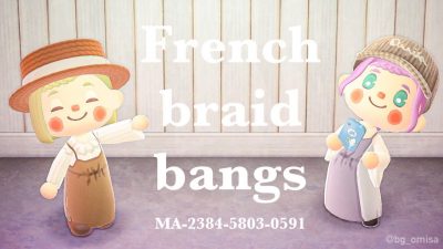 ACNH QR Codes qr-closet:french braid bangs ✨