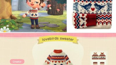 ACNH QR Codes qr-closet:lovebirds sweater 🐦
