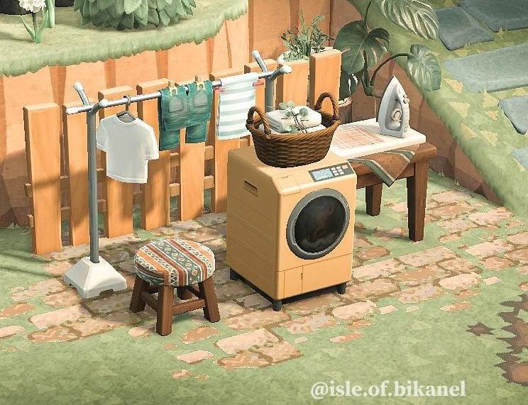 ACNH Codes A tiny communal laundry area for my villagers