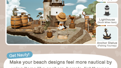ACNH Codes Beach Design Ideas/Tips by  sedonabragdon