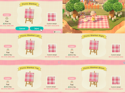 ACNH Codes Picnic Blanket by danibabe12