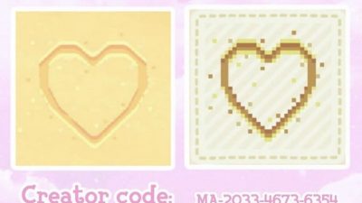ACNH Codes Sand heart pattern  by  26ezfreezy