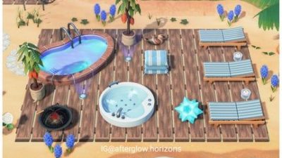 ACNH Codes Similar style of pool area for all 3 pool variations by  pinkchevy74