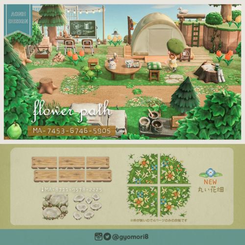 ACNH QR Codes planks stepping stones amp flower path ✿ by