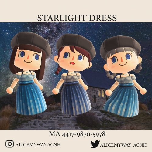 ACNH QR Codes starlight dress ✿ by alicemywayacnh on ig