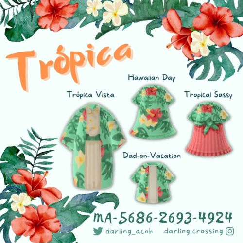 ACNH QR Codes tropical collection ✿ by darlingcrossing on ig