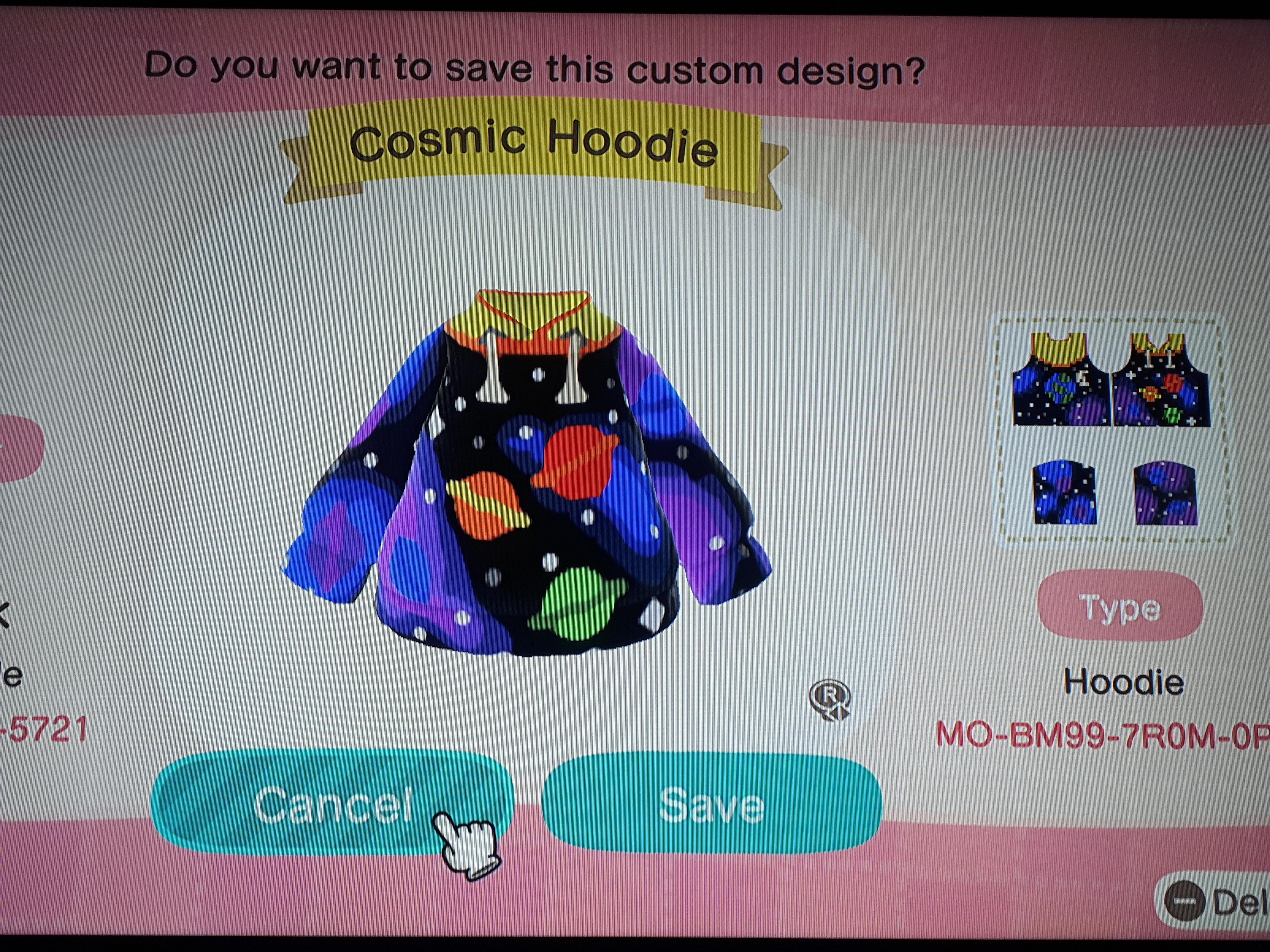 Animal Crossing A cosmic hoodie pro design I made