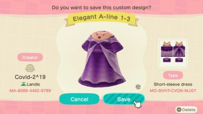 Animal Crossing: A favorite trick: having 2 materials share a long gradient to make better use of the 15 colors. The sash on this A-line uses the same colors as the bottom of the overskirt. Skins 1-5; others on request. (Swipe to see the back!)
