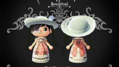 Animal Crossing: A friend of mine wanted the dress Ciel Phantomhive wore in Kuroshitsuji, so we got this dress in ACNH!