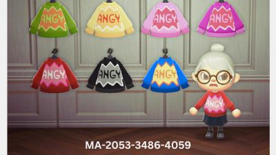 Animal Crossing: A sweater for when you’re feeling cute but ANGY. 😠