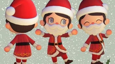 Animal Crossing: Anyone know a similar Santa like this but in green? I’d do it myself but tbh fur and specific shading like that I struggle with.