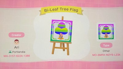 Animal Crossing: Bi flag for pride month
