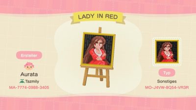 Animal Crossing: Due to the pandemic I decided to replay some of my favorite RPG Maker games and in the process created this pattern based on the Lady in red from the game Ib.