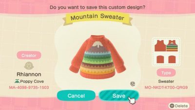 Animal Crossing: First custom design 🥰
