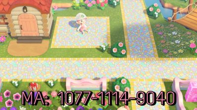 Animal Crossing: I made a mosaic path inspired by the happy home showcase from New Leaf!