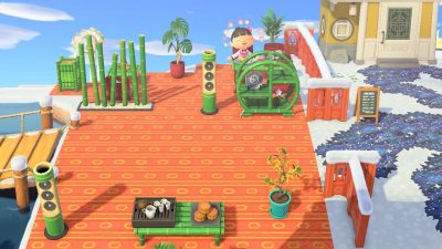 Animal Crossing: I made a wooden floor matching the Imperial Fence. MA-8044-9507-5903