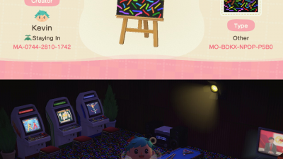 Animal Crossing: I made this floor for my basement arcade
