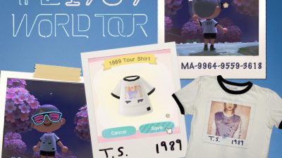 Animal Crossing: In honor of 1989 (Taylor’s Version) being announced, here is the 1989 world tour shirt!