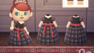 Animal Crossing: ❤️🖤 Last piece in my winter/Valentine’s collection! You’ll be the belle of the ball in this lovely gown. Available in all 8 skin tones.