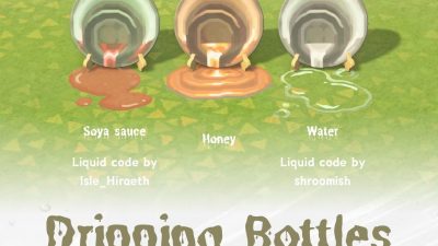 Animal Crossing: More dripping bottles! Friendly to different grounds this time