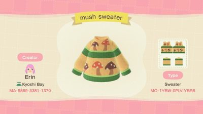 Animal Crossing: Mush sweater for fall