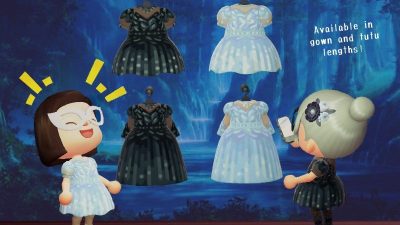 Animal Crossing: My Swan Lake dresses! Which would you wear, black or white?