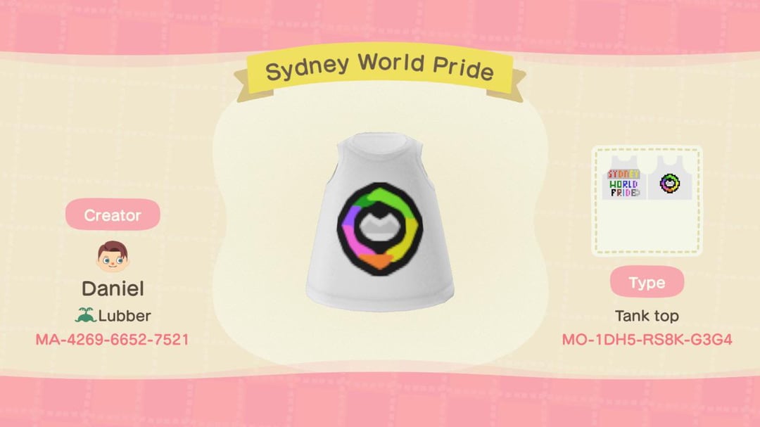 Animal Crossing My attempt at the Sydney World Pride logo