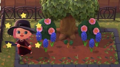 Animal Crossing: Ok I think I got this flower bed thing figured out. Border was from the kiosk MA-1937-0991-4297