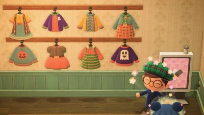 Animal Crossing: Super proud of my spoopy fall collection! I can post my creator ID if folks are interested 🎃🍄🍁