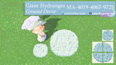 Animal Crossing: The newest addition to my giant flower collection, the hydrangea! Available as a single tile or 4-piece. 💐