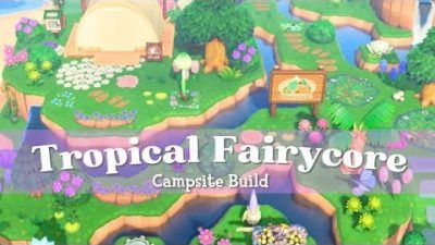 Animal Crossing: Tropical Fairycore Campsite Build | ACNH Speed Build