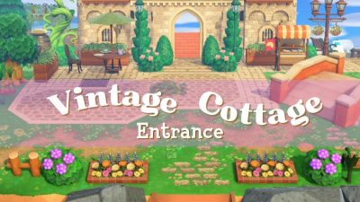 Animal Crossing: Vintage Cottagecore Entrance | Animal Crossing Speed Build