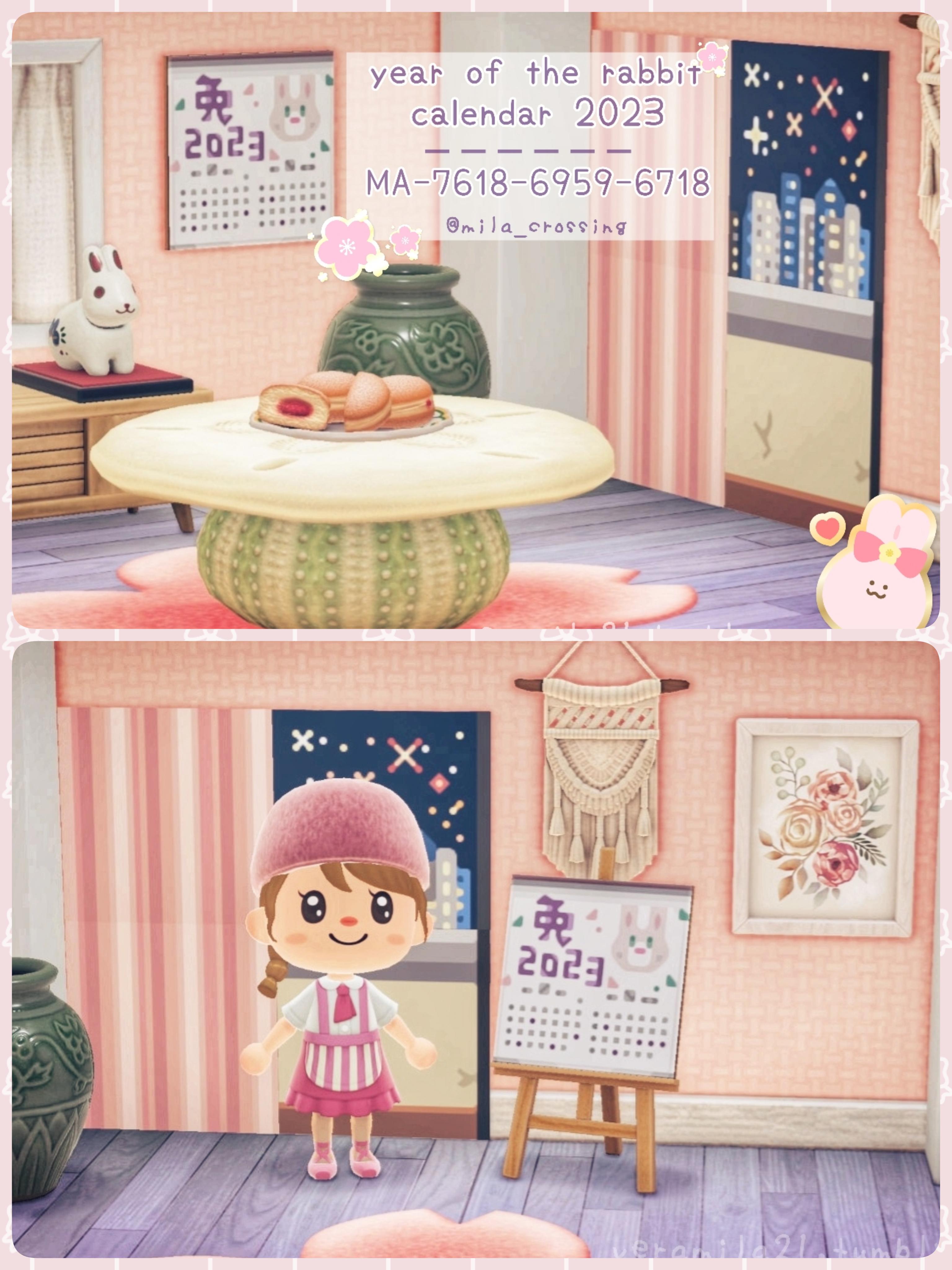 Animal Crossing a calendar for the new year