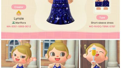 Animal Crossing: blue sequin New Year’s Eve dress! Let me know if you want in other skin tones