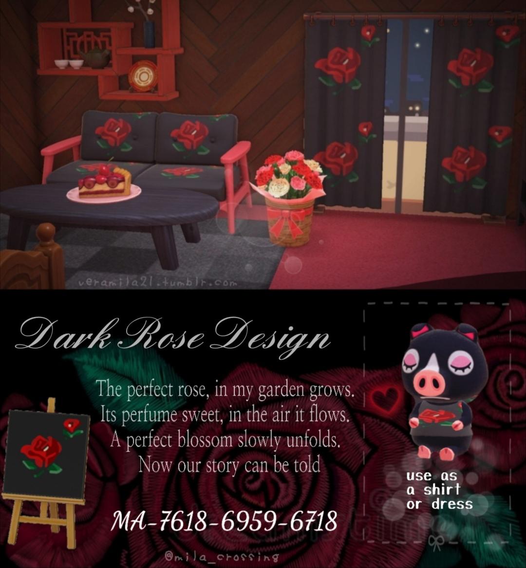 Animal Crossing dark Rose pattern