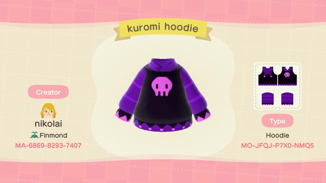 Animal Crossing kuromi and my melody matching hoodies