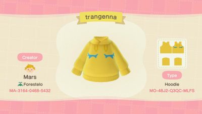 Animal Crossing: made a t-scar hoodie!!!