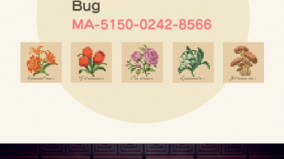 ACNH QR Codes acnh-qrcollection:flower signs for art walls / gardens