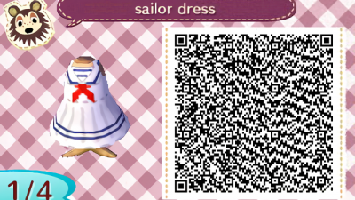 ACNH QR A classic nautical sailor dress, enjoy!