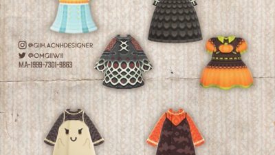 ACNH QR Codes acnhcustomdesigns:halloween sweaters designed by various…