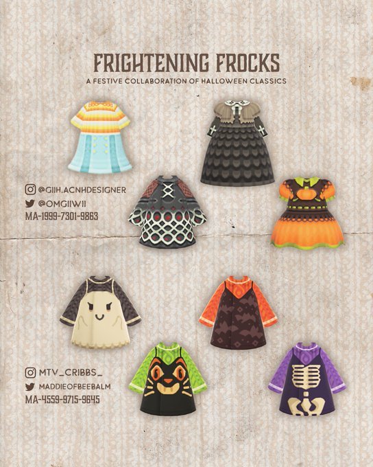 ACNH QR Codes acnhcustomdesigns:halloween sweaters designed by various…