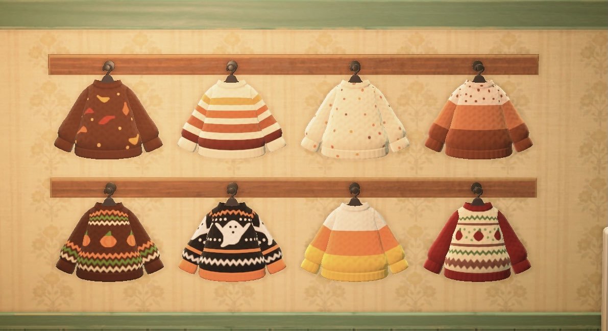 Bidoof Crossing - acnhcustomdesigns: autumn sweaters