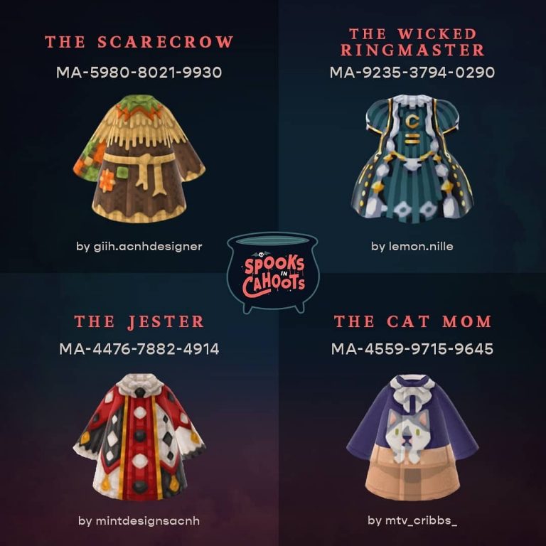 ACNH QR Codes qr-closet:“spooks in cahoots” halloween costume collection~ the…