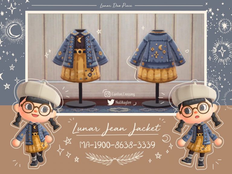 ACNH QR Codes crossingdesigns:lunar and starry jean jackets by @Nalikaylee on…