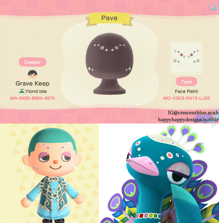 ACNH QR Codes happyhappydesigns:

I made Pavé’s facepaint to spice up any…