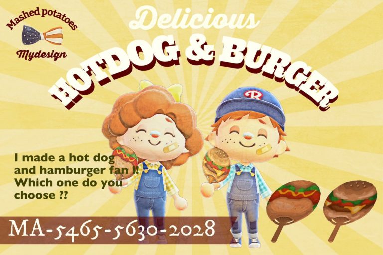 ACNH QR Codes qr-closet:

hot dog & burger fans ✨