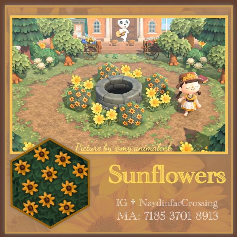 ACNH QR Codes qr-closet:sunflower bush ✨