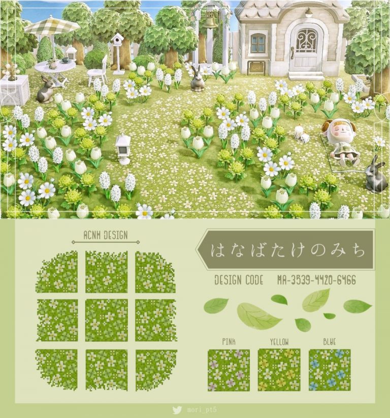 ACNH QR Codes crossingdesigns:meadow path ✿ by mori_pt5 on twt