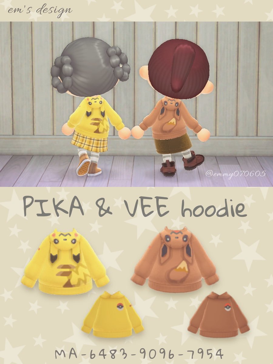 crossingdesigns:pikachu & eevee hoodies ✿ by emmy070605 on...